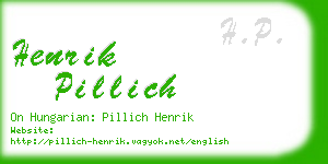 henrik pillich business card